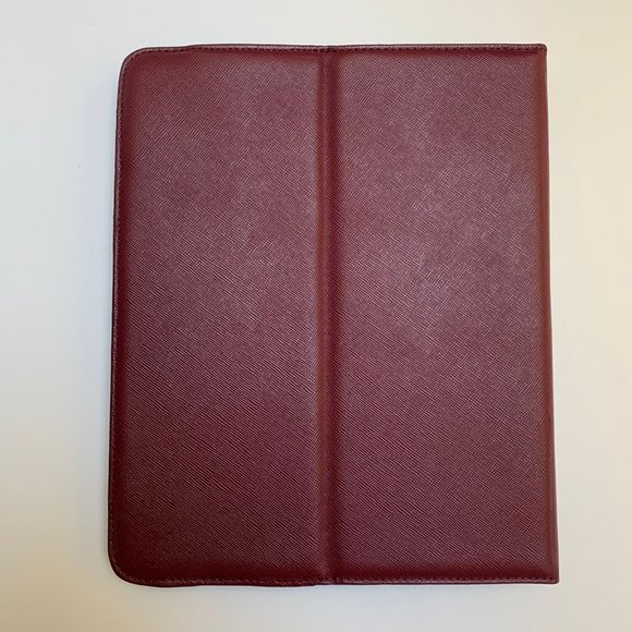 Tory Burch Burgundy Leather Tablet Case - Picture 3 of 5